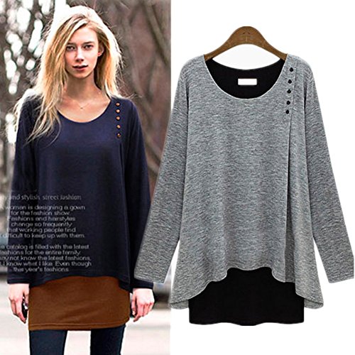 MLG147 2015 Women Autumn And Winter The New Loose Irregular Long-sleeved T-shirt