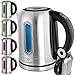 Produktbild KESSER 2200W Edelstahl Wasserkocher 1,7L mit LED Beleuchtung-Farbe je nach Temperaturwahl 60, 70, 80, 90, 100 °C | Kalk-Filter | 2 Std Warmhaltefunktion