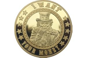 POKEO Pokerguard Protège-cartes de poker I Want Your Money plaqué or véritable Accessoire de poker