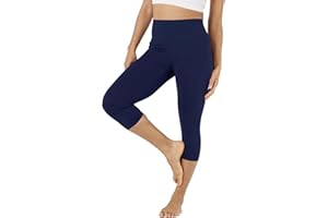 LAPASA Leggings Sportivi Capri Donna 3/4 L02A1/B1 - Pantaloni Yoga Vita Alta Elasticizzati Allenamento Corsa Spinning Palestra Fitness Zumba Push Up
