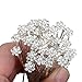 Pusheng Lovely 20Pcs Wedding Bridal Pearl Flower Rhinestone Crystal Hair Clip Pins Bridesmaid