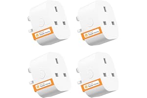 Smart Plug Works with Alexa, Apple HomeKit Siri, Google Home - Refoss Wifi Plug Alexa Smart Sockets Support App Remote Control, Voice Control, Timer, Offline Control, 13A, No Hub Required - 4 Pack