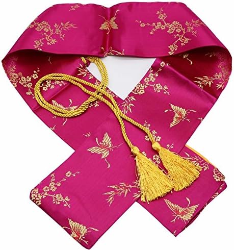 Silk Butterfly and Flower Katana Wakizashi Tanto Japanese Samurai Sword Bag Rose