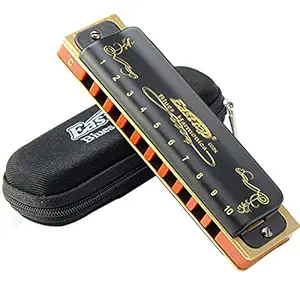 Easttop 10 Hole Diatonic T008K Harmonica Blues Mouth Organ Key of C Musical Instrument Harmonica