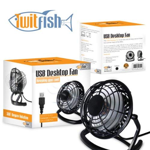 TwitFish Ventilador USB - Negro