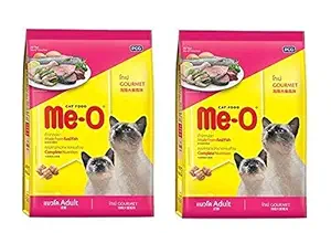 Me-O Dry Adult Cat Food Gourmet Flavor, 1.1kg - Pack of 2