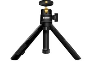 HAFOKO MT-08 Mini Fotocamera Treppiede da Tavolo Estensibile Tripod Smartphone 1/4" Selfie Treppiedi compatibile con Smartphone Fotocamere Vlogging Viaggiare(Supporto massimo 3,3 libbre/1,5 kg) Nero