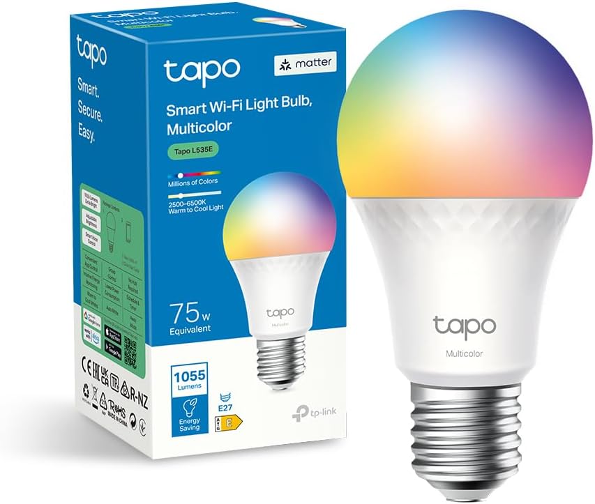 Qualité de Fabrication & Durabilité : Tapo L535E Lampadina Smart Matter E27 Multico