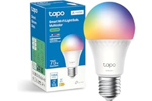 Tapo L535E Matter Lampadina WiFi Intelligente LED Smart Multicolore, E27 Lampadina Compatibile con Alexa e Google Home, 1055 lm, 8.6W, Monitoraggio Energetico, Controllo Remoto Tramite APP