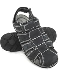 Zerimar Sandalia cubierta acolchada fabricada en piel de alta calidad Color azul marino