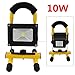 Produktbild SAILUN 10W Gelb LED Mit Akku Warmweiß Baustrahler Fluter Handlampen Flutlicht Arbeitsleuchte Tragbar wiederaufladbare Fluter IP65 (10W Warmweiß )