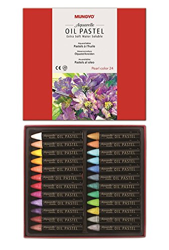 Mungyo Extra Soft Water Soluble Oil Pastels Set of 24 - Pearl Color