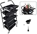 TekNoh 4 - Salon Storage Trolley - (High Gloss Black Finish) - ****with Free Colour Mixing Dye Tint Bowl & Brush**** - Hairdresser Barber Hair Beauty Drawers Spa Cart