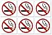 Produktbild 15,2 cm No Smoking"Vinyl Aufkleber Aufkleber mit seltenen Vierfarb No Smoking Logo; 7,6 x 7,6 cm für Fenster, Türen und Wände, etc. mit Klebstoff auf der Rückseite der Label