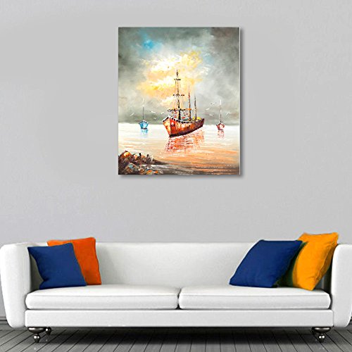 Raybre Art® Cuadros en Lienzo 50 x 60cm - 100% Pintadas a mano por cu