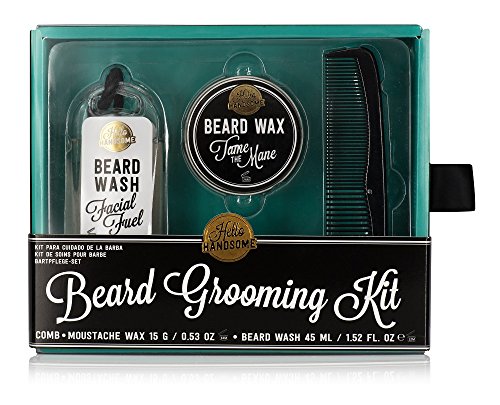 NPW Men's Beard Grooming Gift Set - Hello Handsome Beard Grooming Kit For Men