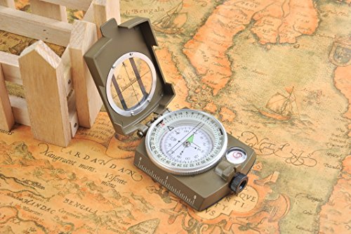 Huntington MG1 Militär Marschkompass / Peilkompass Premium Qualität – Professionell Flüssigkeitsgedämpft, Metallgehäuse mit Linsensystem, verschiedene Farben (Mattschwarz oder Militärgrün) - 5