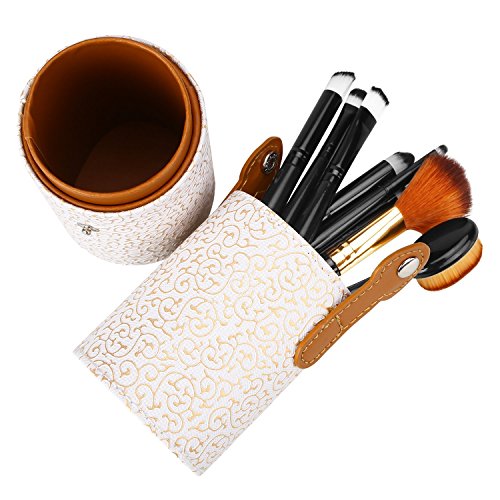 Molain Make up Pinsel mit Halter,Make up Schwamm und Make up Pinsel Reinigung, einschließlich Lidschattenpinsel, Rougepinsel ,Concealerpinsel ,Lippenpinsel,Augenbrauenpinsel und Puderpinsel ( 8 Stk） - 3