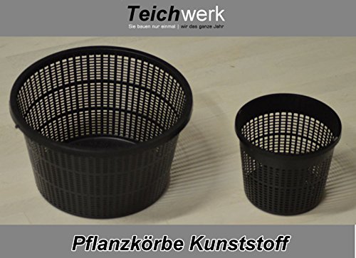 Teichpflanzen Korb – Pflanzkörbe Teichkörbe Gartenteich Bepflanzung (13 cm rund, 5er Set) - 2