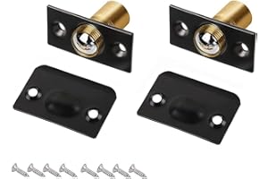 DINGFENG Bola de Puerta de Acero Inoxidable de 2 Pcs, Cerradura de Bola de Puerta de Acero Inoxidable, Cuentas Táctiles de Puerta Invisible con Tornillos Para el Hogar, Cocina, Armario, Puertas de Gabinete