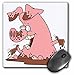 Price comparison product image 3dRose mp_103921_1 8 x 8-Inch Cute Happy Pink Pig in Mud Mouse Pad