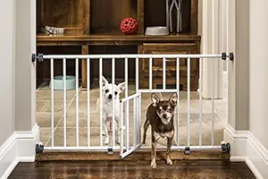 Carlson 0680Pw Mini Gate With Pet Door, White