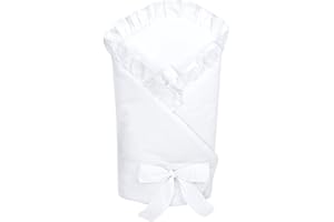 BABY COMFORT Newborn Baby Soft Swaddle Wrap 0-3 Months/Swaddling Blanket/Duvet 80x80cm (Plain White)