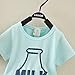 Pandaren® summer cotton shortsleeve shorts set pants sports clothing set for baby boy girl infant toddler (Milk Bottle) (18-24 months)