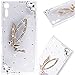 Produktbild GrandEver Sony Xperia XZ Hardcase Hülle Bumper Durchsichtige Hartschale Glitzer Dimant PC Rückschale Transparent Schutzhülle mit Bling Muster Klar Dünne Ultra Slim Rückseite Clear Case Cover Handy Tasche Premium Handyhülle Backcover - Engel