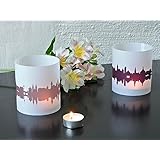 Windlicht NÜRNBERG Shade. 2er Set in greige & pflaume