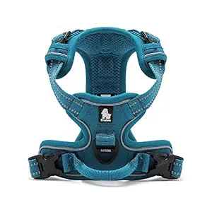 PetsUp 3M Reflective Mesh Padded Dog Vest Front Range No Pull Harness with Handle ((69