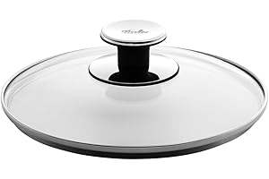 Fissler 001-104-20-200/0 Tapadera de Vidrio de 20 cm de Diámetro, Tapadera de Repuesto para Sartenes, Ollas y Ollas a Presión, Transparente