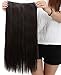 S-noilite® Fashion 23 Inches (58cm) 3/4 Full Head One Piece 5clips Clip in Hair Extensions Extension Long Straight All Colors (Dark Brown)