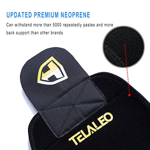 TELALEO Fitnessgürtel Bauch für Männer und Frauen, Schlankheits Gürtel, Verstellbarer Taillen Trimmer Gürtel Schwarz/ Gelb - 3