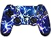 Produktbild Morbuy Design PS4 Schutzfolie Skin Sticker Aufkleber Set styling für Sony Playstation 4 Controller X 1 ( Auch PS4 Slim & PS4 Pro ) (Lightning Blue)