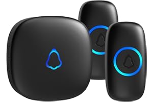 SECRUI Wireless Doorbell, Electric Cordless Door Bells Chime IP55 Waterproof Battery Operated at 1000ft Long Range with 58 Melodies 5 Volume Plug in Receiver Easy Install for Home, Front, Classroom