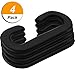 Price comparison product image 4 Pack 11 mm Pu Leather Foam Face Replacement Memory Foam for HTC Vive VR Headset, Black