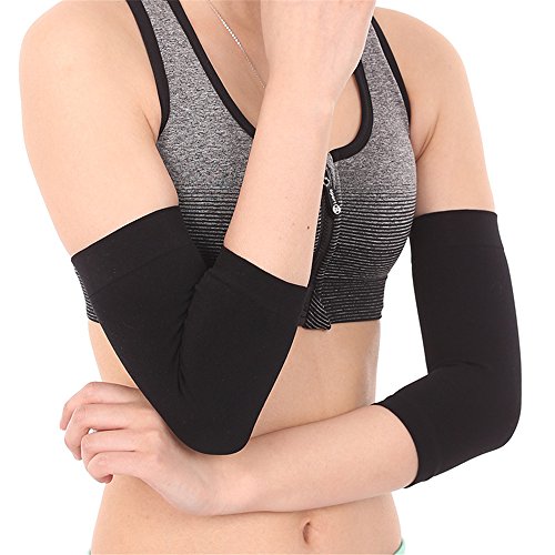 Preisvergleich Produktbild Icytail Fitness Ellbogenschützer,Schutzpolster für den Ellenbogen, Ellenbogen-Bandage,Fitness Ellenbogen Ärmel (One size, Schwarz)