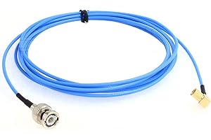 SZRMCC Microdot 10-32UNF Right Angle M5 Male to BNC Male Test Cable for Vibration Acceleration Sensor (2m)