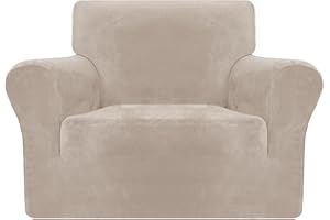 ‎MAXIJIN Maxijin thick velvet sofa cover, 3 seater, super stretch, non-slip couch cover for dogs, cats, pets friendly 1 piece elastic furniture protector, plush sofa slipcover