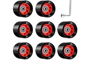 Lrtzizy 8Pack 95A 58mmx39mm,Indoor Roller Skate Wheels,PU Wear- Wheels Double-Row Roller Skates Accessories