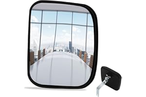 LUPATDY Konvexspiegel Verkehrsspiegel Panoramaspiegel Parabolspiegel Beobachtungsspiegel Verstellbarer Weitwinkel-Sicherheitsspiegel für Garage,Einfahrt,Parkassistent,Verkehr,Hof,Innen und Außen(16 * 19CM)