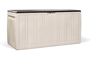 Kreher Leonardo Boîte de Rangement XXL avec Volume utile 270 l Blanc crème