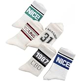 Sky Socks 5'li Ekonomik Paket Nice &Ccedil;emberli Desenli Unisex Tenis &Ccedil;orap Seti