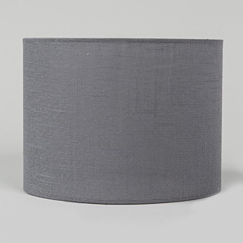 QAZQA Modern Polyester Lampenschirm 20/20/15 Zylinder dunkle-grau , Rund gerade Schirm Pendelleuchte, Schirm Stehleuchte, - 7