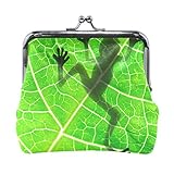 COOSUN Carpeta de la Moneda del Embrague de Cierre de la Moneda ShadowLeather Rana Monedero...