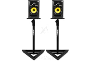 Gorilla DJ Studio GSM-100 Studio Monitor Speaker Floor Stands with Foam Pads Height and Positioning Adjustments