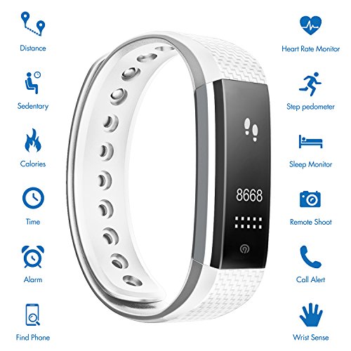 NINETEC Smartfit F3/F3HR Fitness Tracker mit Pulsmesser Sport Armband Schrittzähler Aktivitätsarmband Fitnessarmband Sportuhr mit Schlafanalyse Kalorienanalyse SMS Anrufe - 2