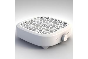 Nail Dust Collector, CHRISTINE SHELLY Rechargeable Compact Vacuum Nail Dust Extractor Fan with Reusable Filter, Strong Dust Suction Manicure Machine for Nails Drilling Polishing DIY Portable