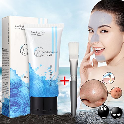 Totes Meer Peel off Maske, LuckyFine Reinigungsmaske Tiefenreinigung Mitesser Akne Entferner Gesichtsmaske + 1pcs Gesichtsmaske Pinsel
